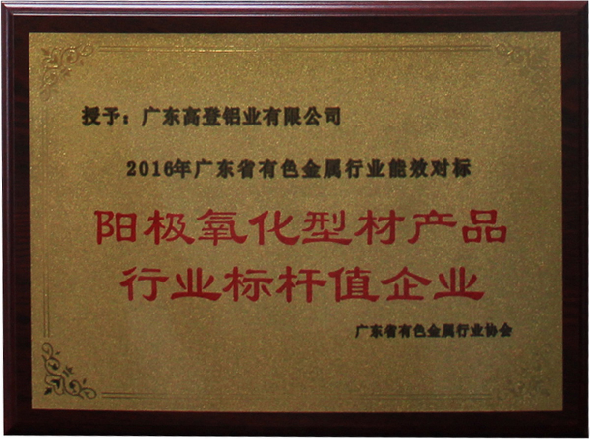 陽極氧化型材產品行業(yè)標桿值企業(yè)